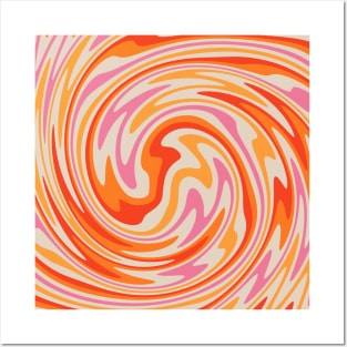 70s swirl Posters and Art